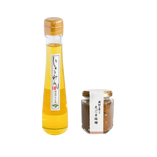 石井農園の無添加えごま油・えごま味噌セット