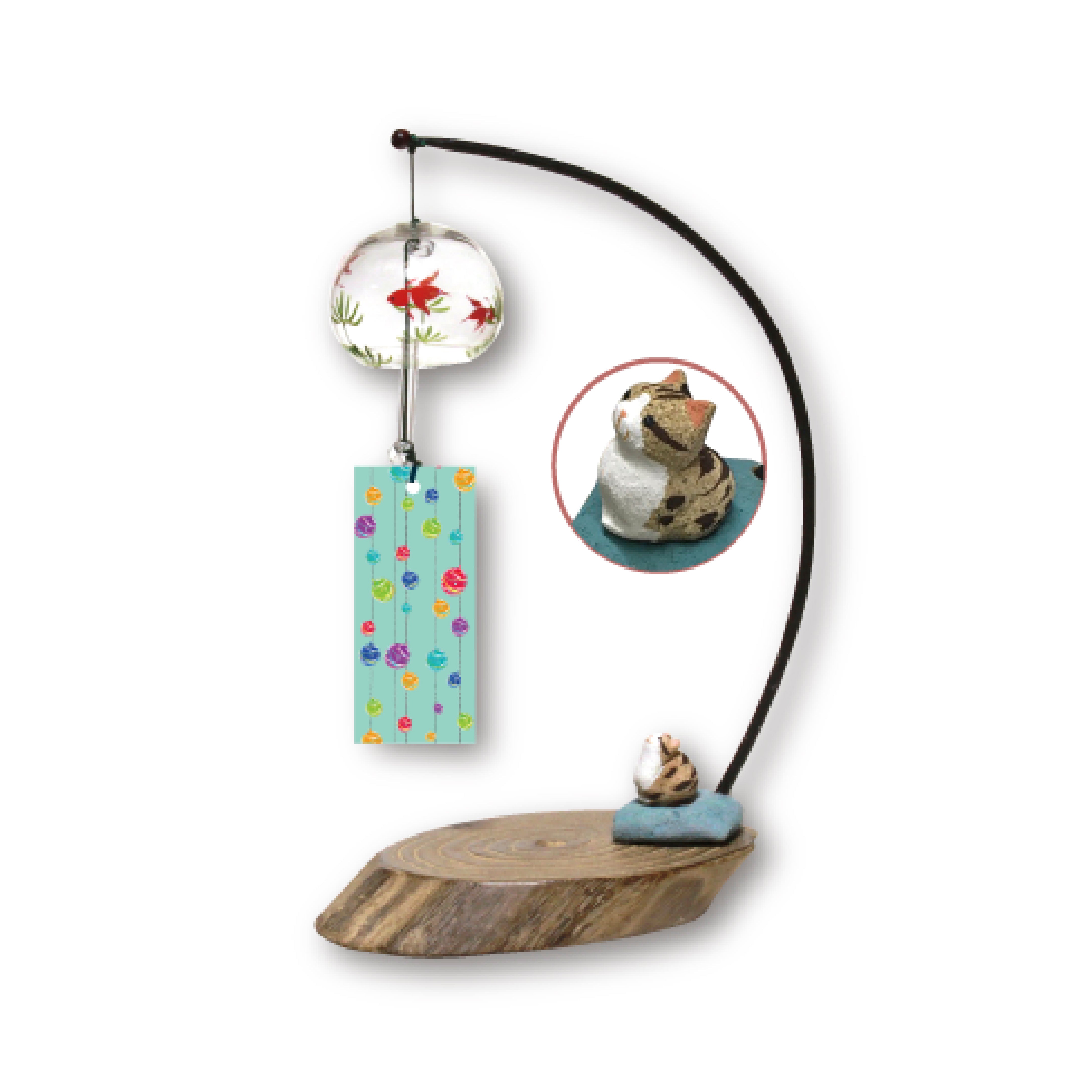 会津桐卓上風鈴（桐のこ人形付き） – findふくしまオンラインショップ